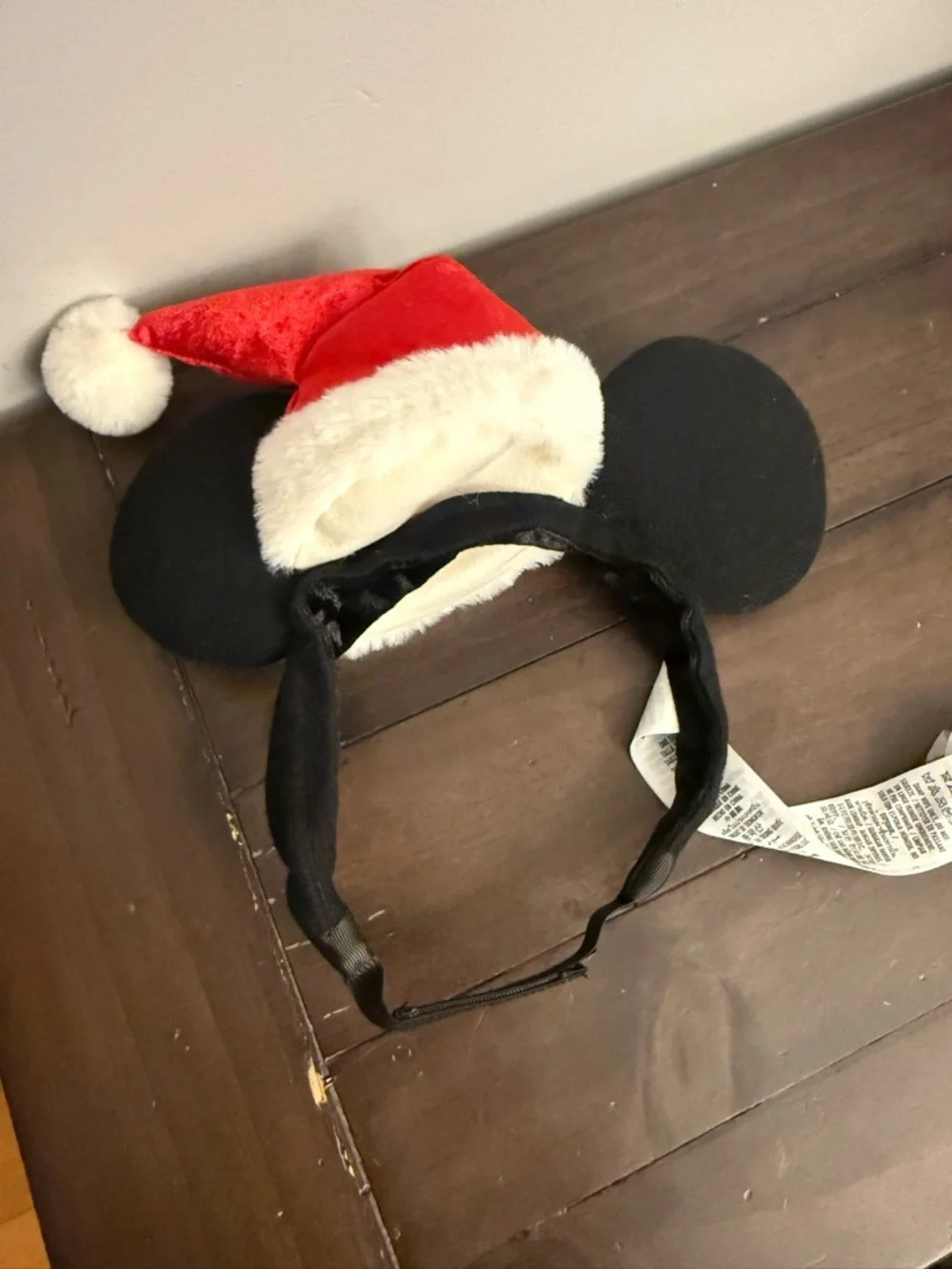 Disney Mickey Mouse Santa Hat Ears Headband One Size Christmas Holiday